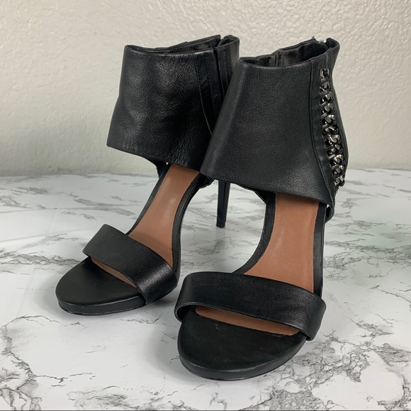 Vince Camuto Freya Black Open Toe Heel Sandals 8.5 - Picture 7 of 11